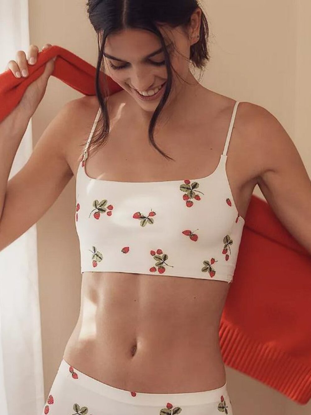 ANTHROPOLOGIE Women's LyreBird Renna Seamless Square-Neck Bra Size L/XL